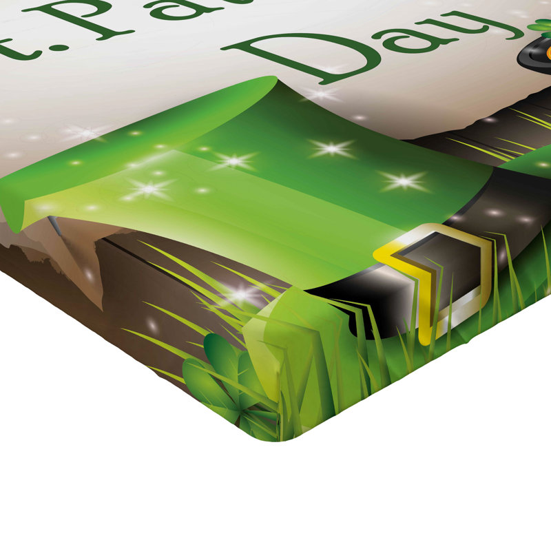 Ambesonne Irish Fitted Sheet 2-Pack St Patricks Day Multicolor, Queen Fitted Sheet