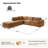 Cioffi Fabiana 114"W Oversized L Shaped 5 Piece Down Blend Modular Cloud Sectional Sofa with Removable Cushion Cover-1335178880