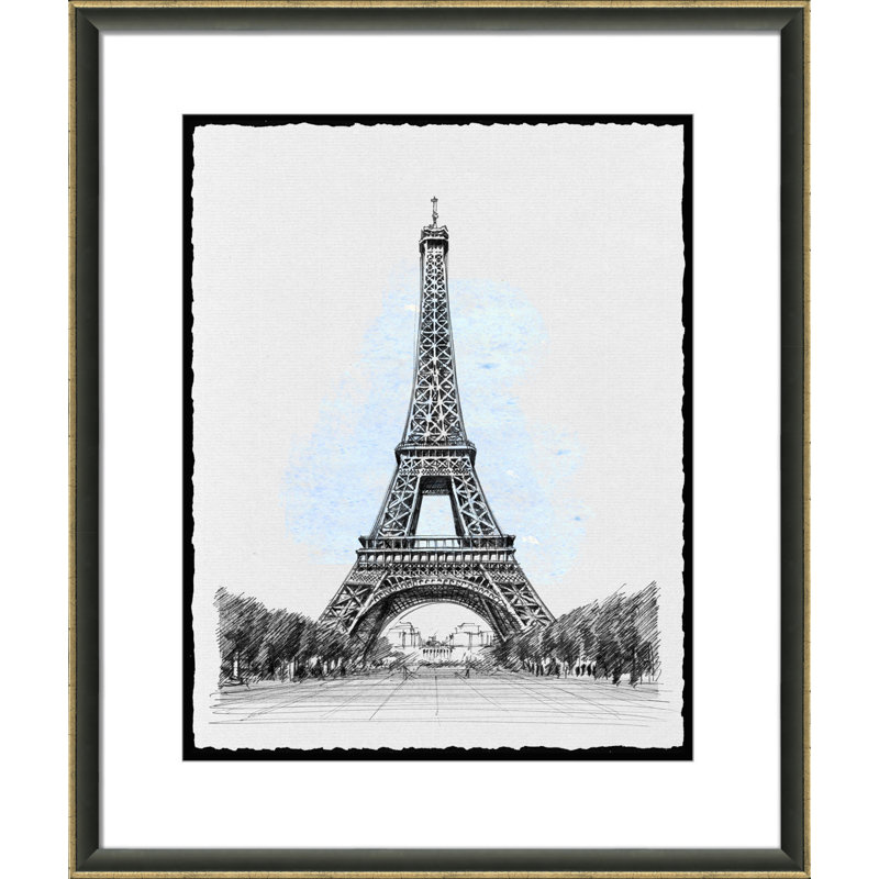 Tour Eiffel - Reproduction de photo encadrée sur papier