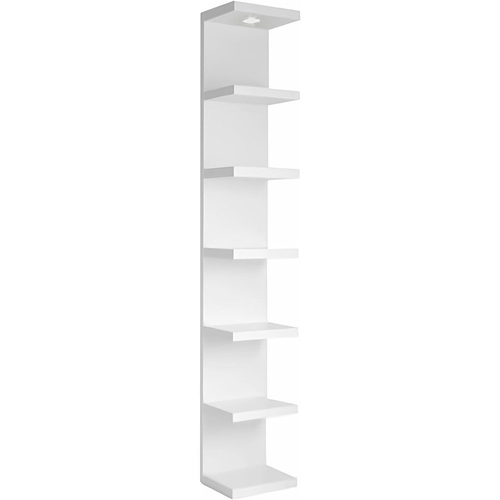 Orren Ellis 7 Tier Wall Shelf Unit,white Lack Wall Shelf,display Floating Shelf With Led Remote Control Light | Wayfair