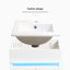 Meuble-lavabo mural 16 po avec lavabo, capteur de lumière à détection de radars, grand espace de rangement pour les petits espaces, meuble-lavabo mural blanc