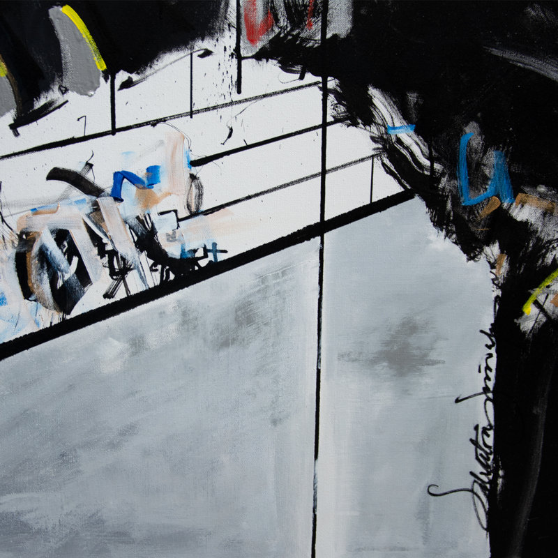 One of a Kind ArtOriginal MJ by  - Wrapped Canvas Painting