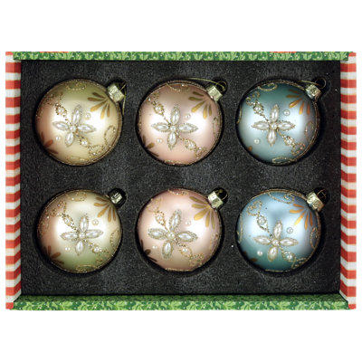 Ornement floral perle, boîte de 6 à 3 pouces