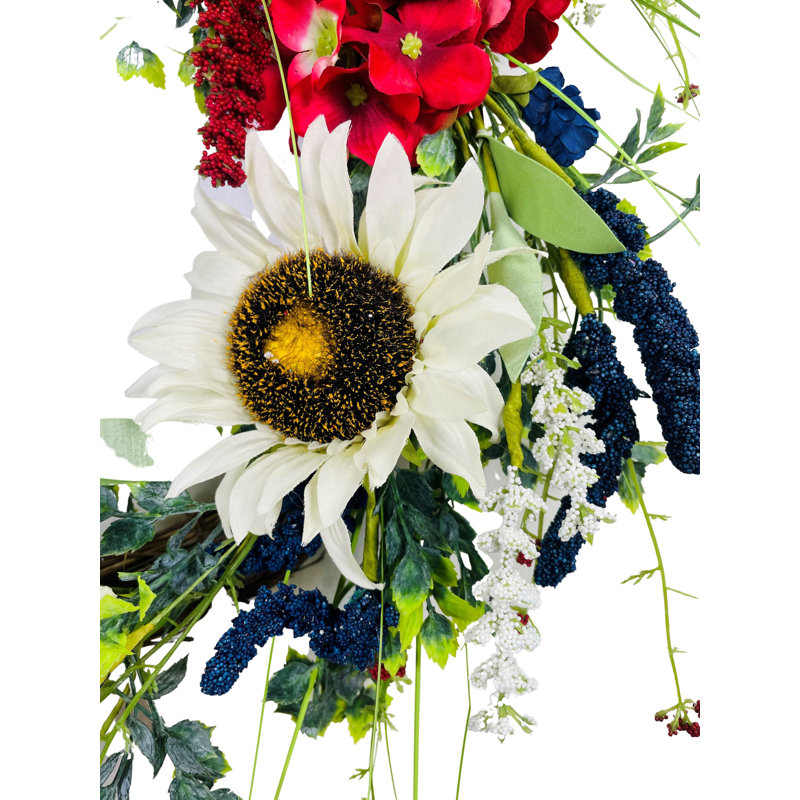 Couronne de tournesol patriotique 24 po