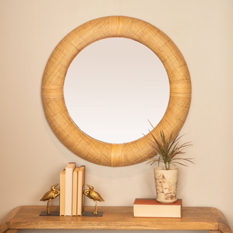 Kyomie Rattan Round Mirror