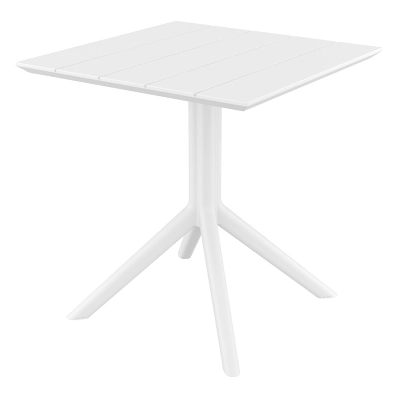 Paris Square Dining Table, 29" H x 27.5" W x 27.5" D, White