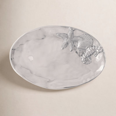 Seaside Oval Aluminum Platter