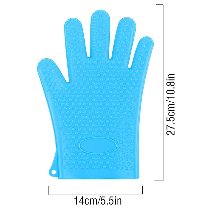 Ensemble de gants de cuisine en silicone Gustave, Bleu