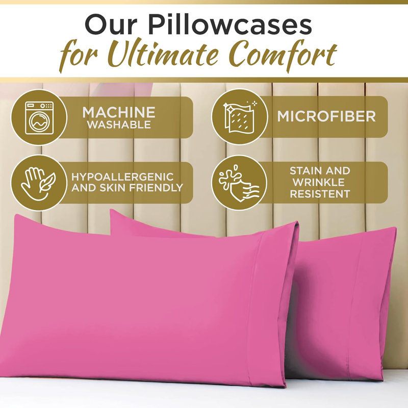 100% Microfiber Double Brushed Sheet Set - Extra-Soft & Wrinkle-Free - 15" Deep Pockets - Ideal for Dorms, Hospitals & Split Beds - 3 PC Set