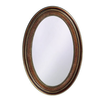 Busey Ribbed Oval Framed Accent Mirror
