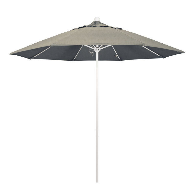 Parasol de marché 9 pi Maria, Sunbrella® à tissage uni palette colombe, Blanc