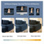 Canapé modulaire en velours côtelé 3 places avec 2 repose-pieds mobiles, aucun assemblage requis-1441004934-1441004928