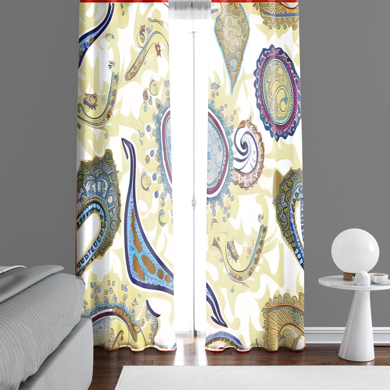 Paire de rideaux semi-transparents en polyester Diontaye, L 40 po x L 82 po
