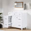 Base de meuble-lavabo simple 35,42 po Nylayah en blanc seulement