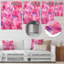 «Pink Gemstones Fusion II - Abstract Shapes», art mural en métal-250189423