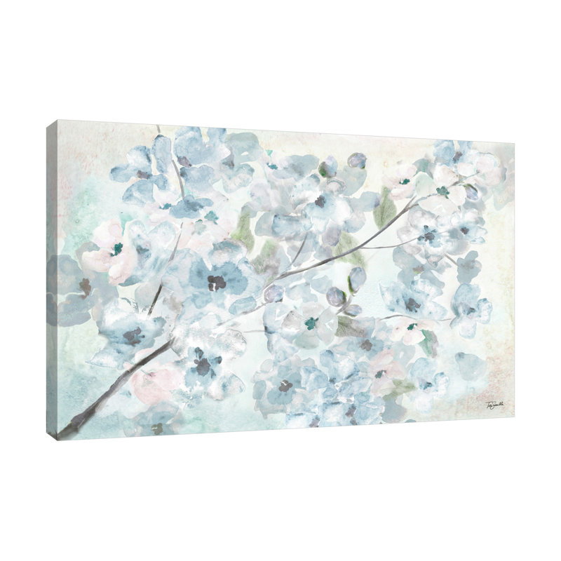 Blue Blossoms II by Tre Sorelle Studios - Wrapped Canvas Print, 38.1cm H x 25.4cm W