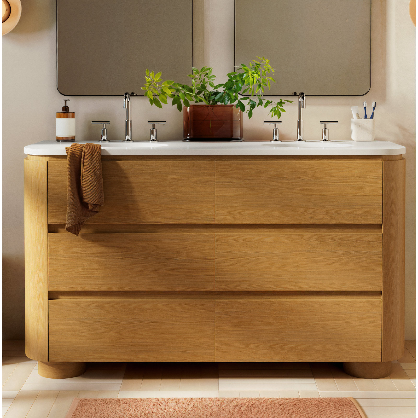 Mari Eucalyptus Single Bathroom Vanity, 60"