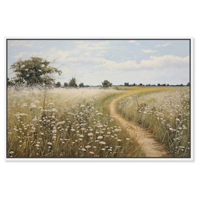 Voyage sur toile verte, art floral classique par Art Remedy