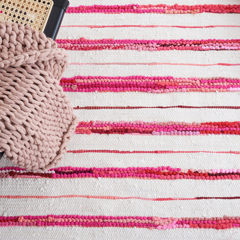 Montauk Hand Woven Performance Striped Rug, Round 6'