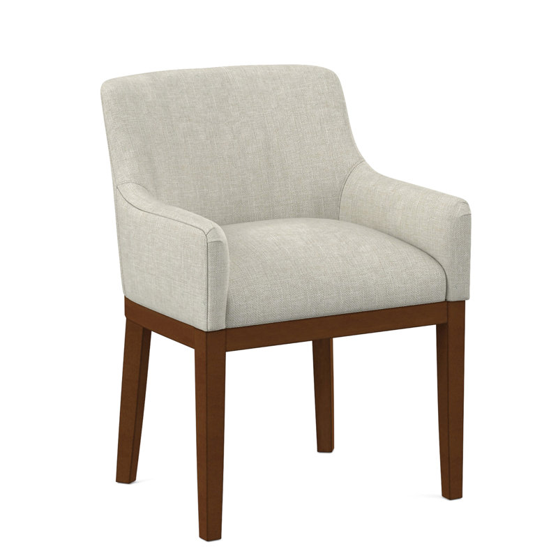 Upholstered Arm Chair, Salvador Asphalt, English Saddle