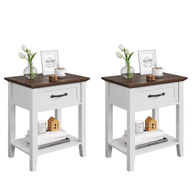 50cm W Manufactured Wood Bedside Table