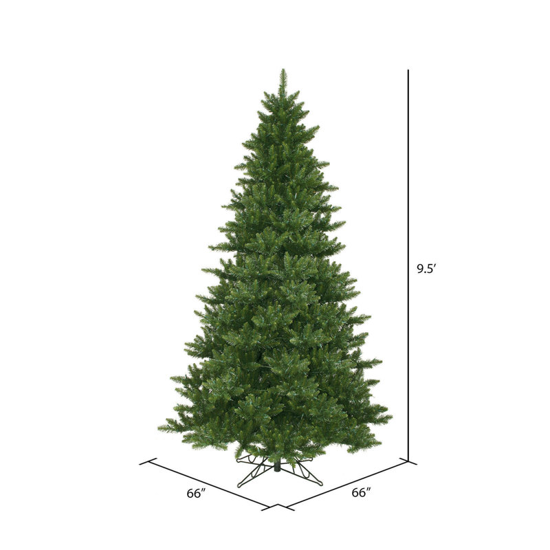 Camdon Fir Green Artificial Christmas Tree with Stand, Unlit, 9.5'