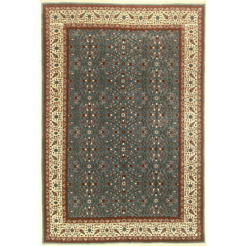 Hand Knotted Oriental Area Rug in Blue