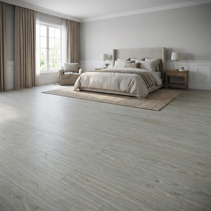 6" x 36" x 1.5mm Peel & Stick Vinyl Floor Tile, DIY Water Resistant Plank Flooring Flooring Plank (54 sq.ft./case), Log Gray