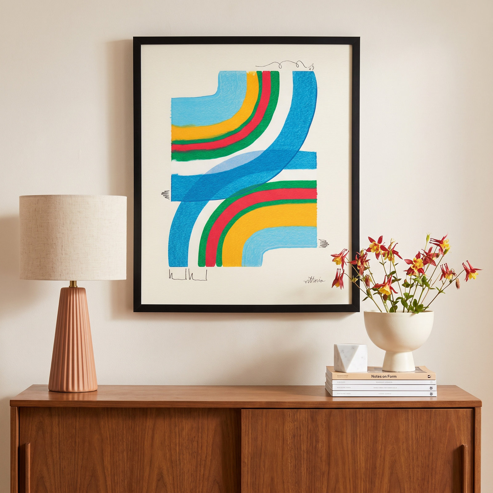 Olav "A Plan for Myself" Print, 25" H x 21" W x 1" D, Black