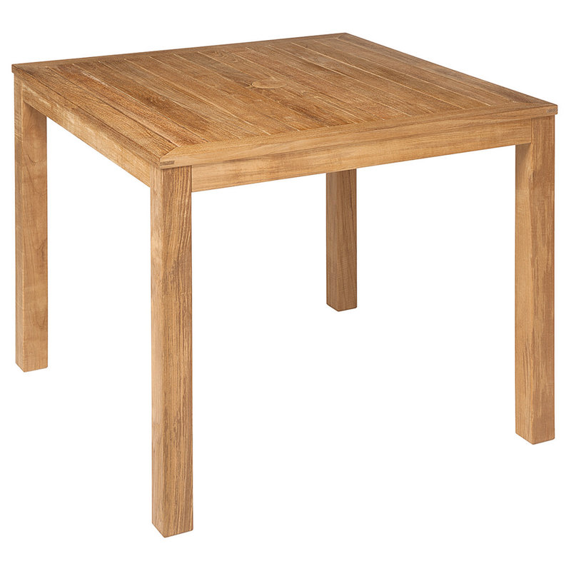 Linear Outdoor Square Teak Dining Table
