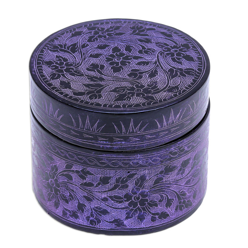 Boîte décorative nostalgique faite à la main, H 3,30 po x l 3,90 po x P 6,30 po