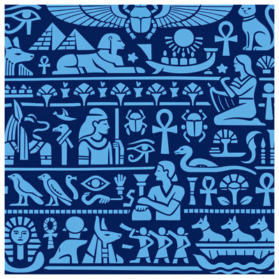 Egyptian Symbols Hieroglyphs Wall Tapestry - Ancient Egypt Wall Decor