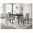 Contemporary Rectangular Dining Table, Dark Brown Wood Finish, Seats 4