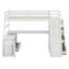 Lit mezzanine avec tiroirs, tablettes et bureau-1193084902