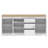 70.9"W Sideboard With 3 Door 3 Drawer