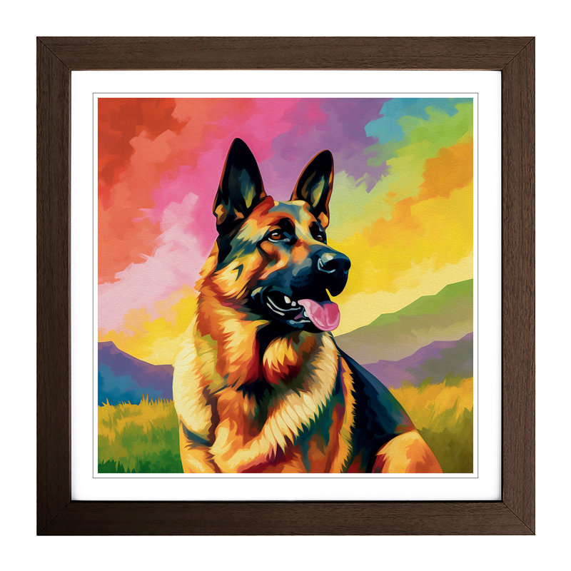 Single Picture Frame Print on Wood, Walnut