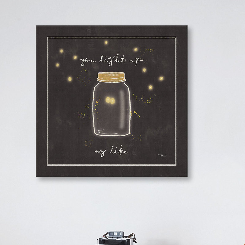 «Firefly Glow I», impression, H 37 po x l 37 po x P 1,5 po, Toile avec cadre noir patiné