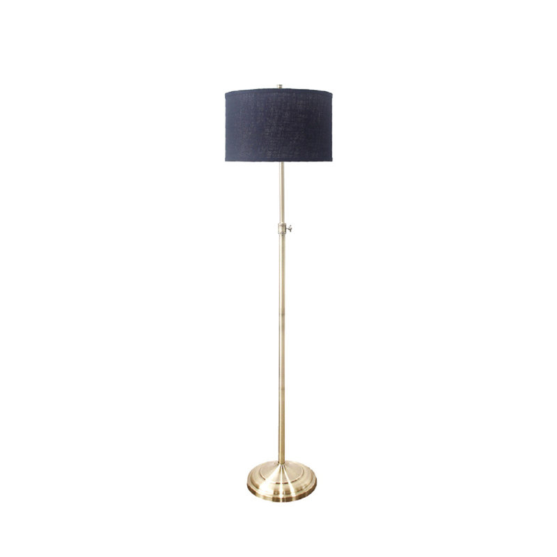 Lampe de plancher 62 po encanto, Denim / Bleu, Laiton antique