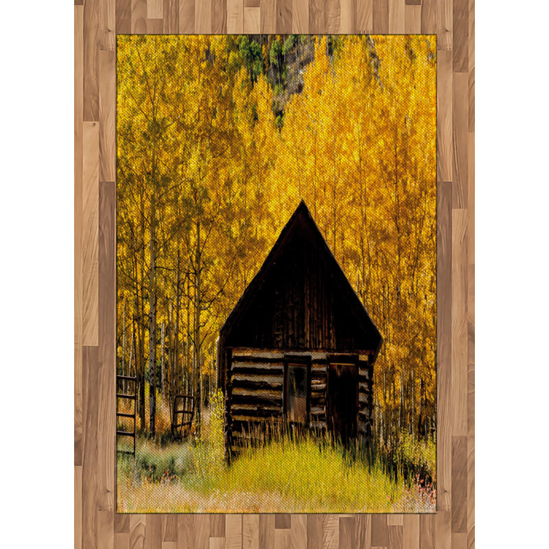 Autumn High Density Long Fiber Poly Threads Decorative Area Rug Carpet, Rectangle 4' x 5'8"