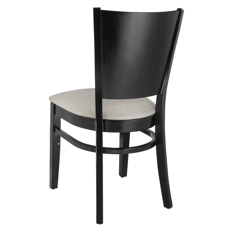 Irving Place 18'' H Linen Upholstered Beech Side Chair, Black