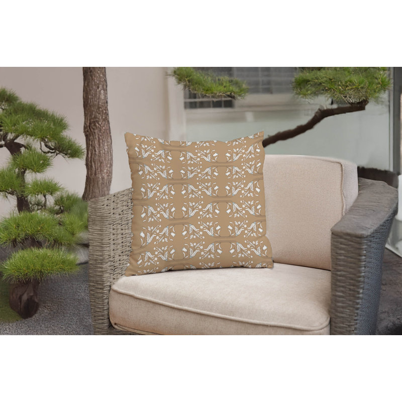 Coussin décoratif Mira, Naturel, Carré 16 po