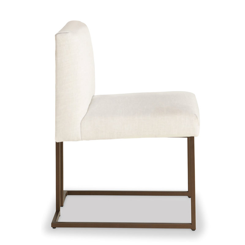 Andes Upholstered Dining Chair, Parchment Polyester