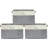 Sorbus Quote Fabric Cubby Organizer with Handles 3 Pack