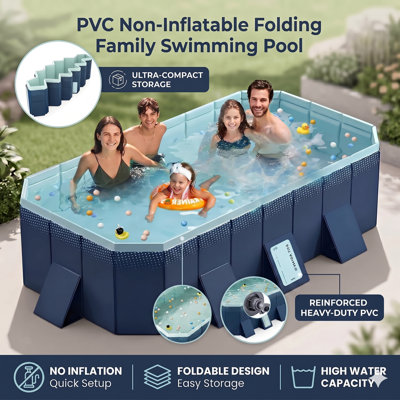 Piscine pliante gonflable en PVC
