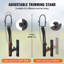 Livestock Trimming Stand, Goat And Sheep Stand 9.37-12.8 Inch Adjustable Height 0-5.4 Inch Width, Metal Goat Milking And Shearing Stand Attachment Nose Loop Headpiece, Black