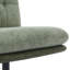 Chaise de bureau rembourrée en velours avec structure en métal-630147536