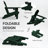 Wolak High Density Polyethylene Folding Adirondack Chair With Double Cup Holder-357394297