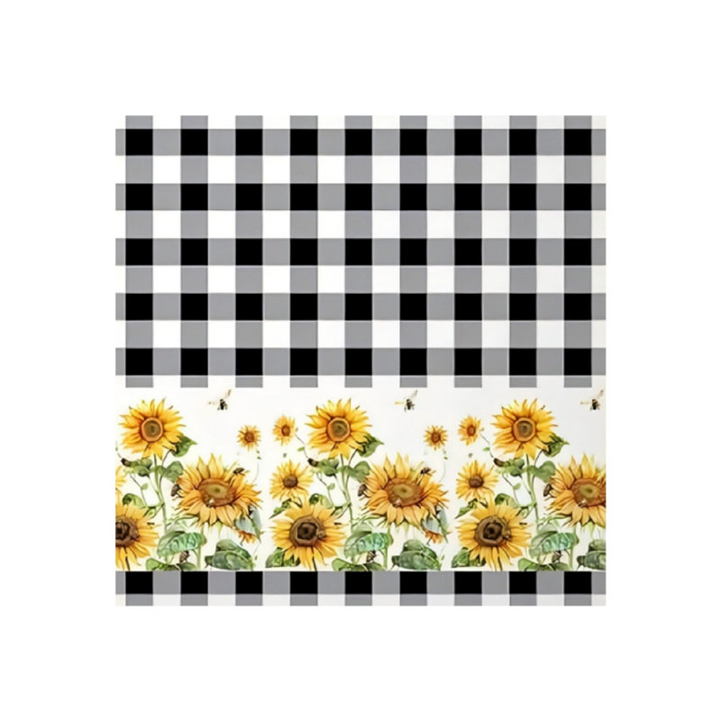 Art mural en toile noir et blanc sans cadre 16 po x 16 po