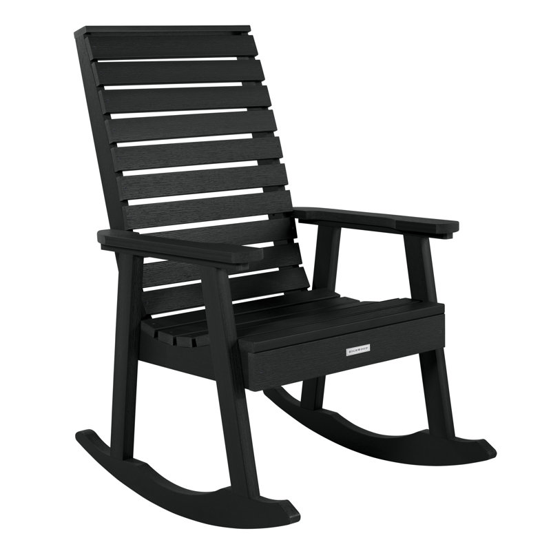 Chaise berçante en plastique Midwest, Noir