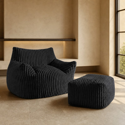 Fauteuil ergonomique en suède avec repose-pieds, support à 5 zones, conception réglable, tissu respirant adapté aux animaux de compagnie, rembourrage à rebond élevé, idéal pour la lecture, le travail, la détente et la détente